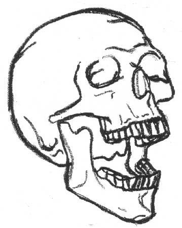 359x450 Skull Drawings Things I Wanna Draw Drawings, Easy Skull - Easy Skeleton Drawing