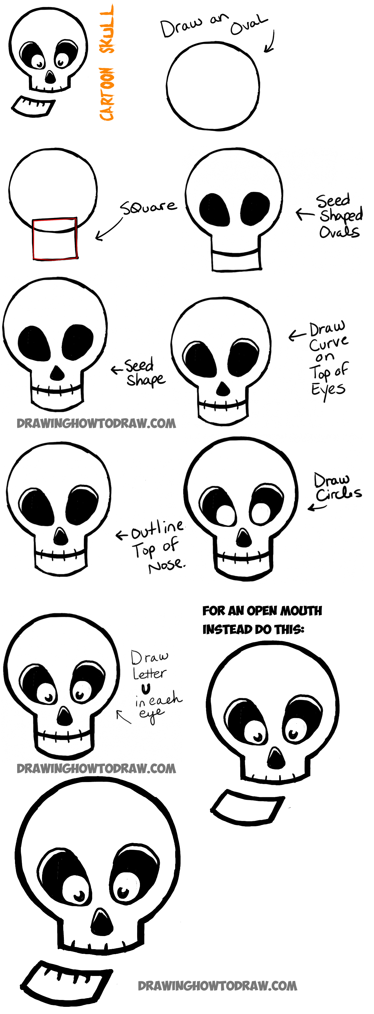 Skull Drawing Easy