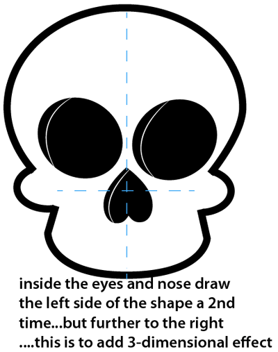 400x507 How To Draw An Easy Cartoon Skull For Halloween Step - Easy Skeleton Drawing For Kids