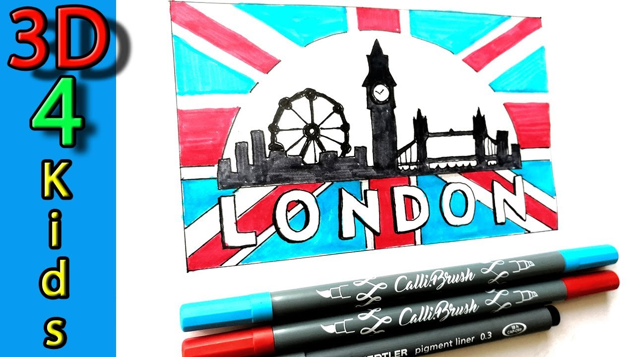 1280x720 How To Draw The Skyline Of London ! - Easy Skyline Drawing