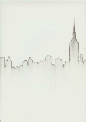 290x408 New York City Skyline Download In Drawings Drawings, Art - Easy Skyline Drawing