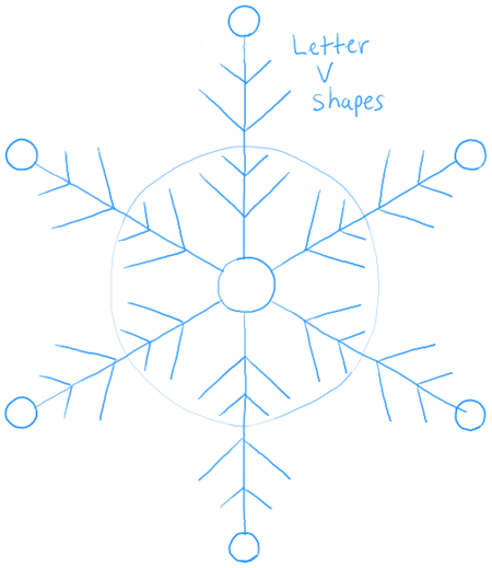 450x519 How To Draw Snowflake With Easy Drawing Lesson Drawings Easy - Easy Snowflake Drawing