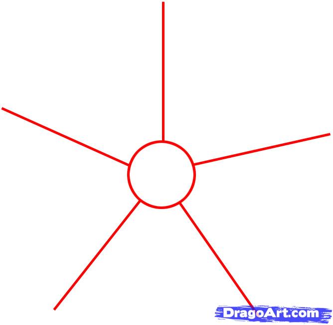 668x653 How To Draw An Easy Snowflake, Step - Easy Snowflake Drawing