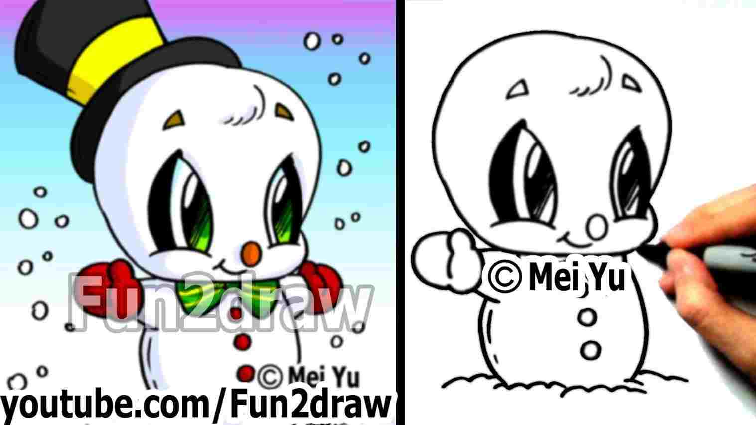 1517x853 Youtuberhyoutubecom How Easy Snowman Drawing To Draw A Easy - Easy Snowman Drawing