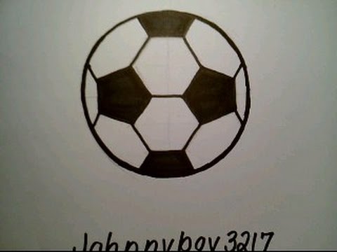 480x360 How To Draw A Soccer Ball Como Dibujar Una Pelota Futbol Fifa - Easy Soccer Ball Drawing