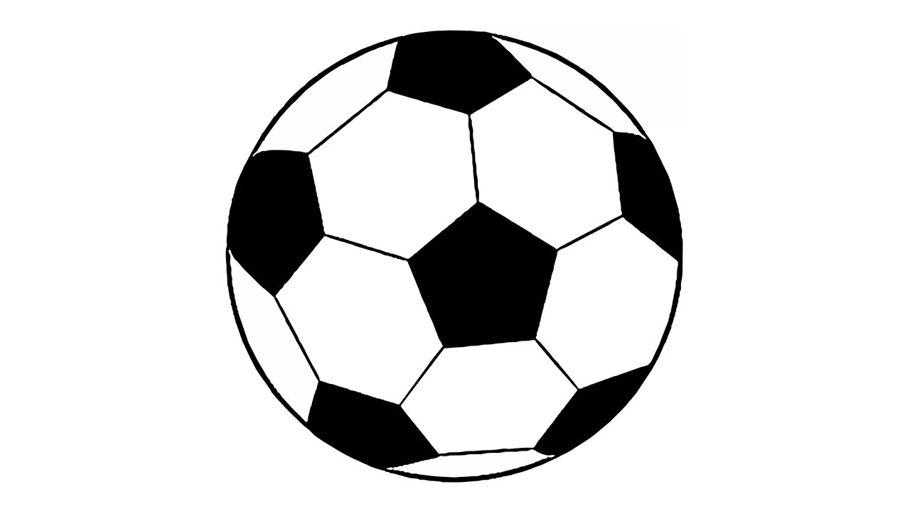 1280x720 How To Draw A Soccer Ball - Easy Soccer Ball Drawing