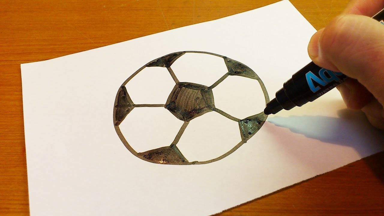 1280x720 Very Easy ! How To Draw A Soccer Ball Art For Kids Hub Art Fo - Easy Soccer Ball Drawing