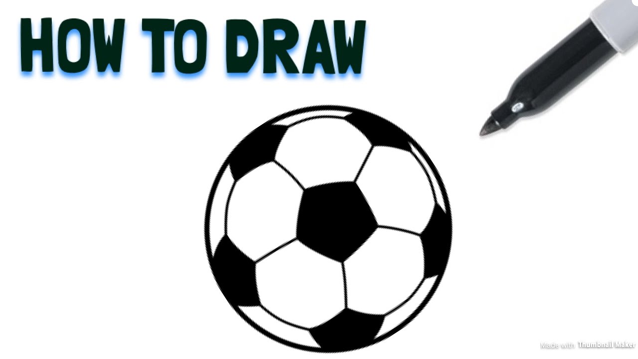 1280x720 How To Draw A Soccer Ball Drawing Tutorial - Easy Soccer Ball Drawing