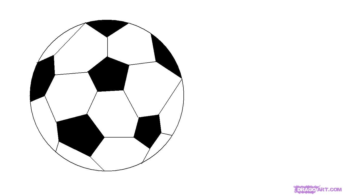 1378x787 Easy Soccer Ball Drawing Sketch Of Ball Free Download Clip Art - Easy Soccer Drawings