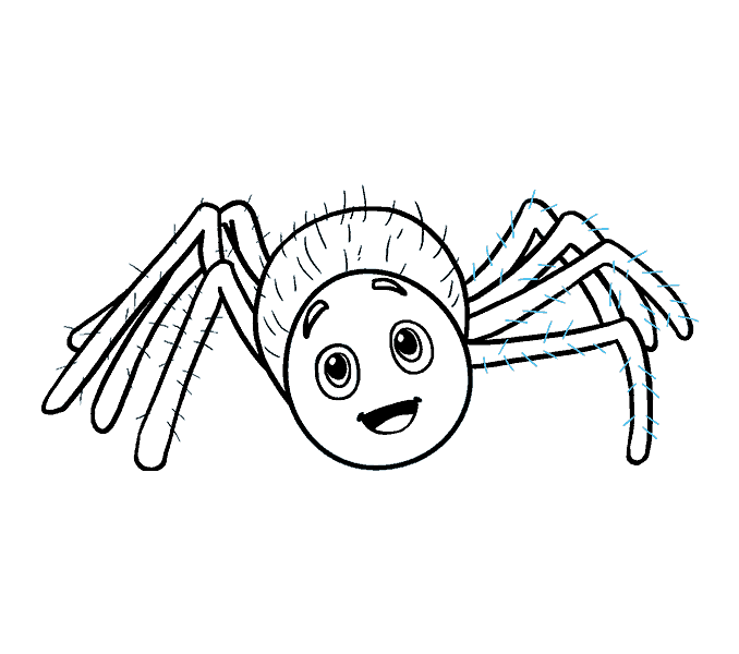 678x600 How To Draw A Cartoon Spider In A Few Easy Steps Easy Drawing Guides - Easy Spider Drawing