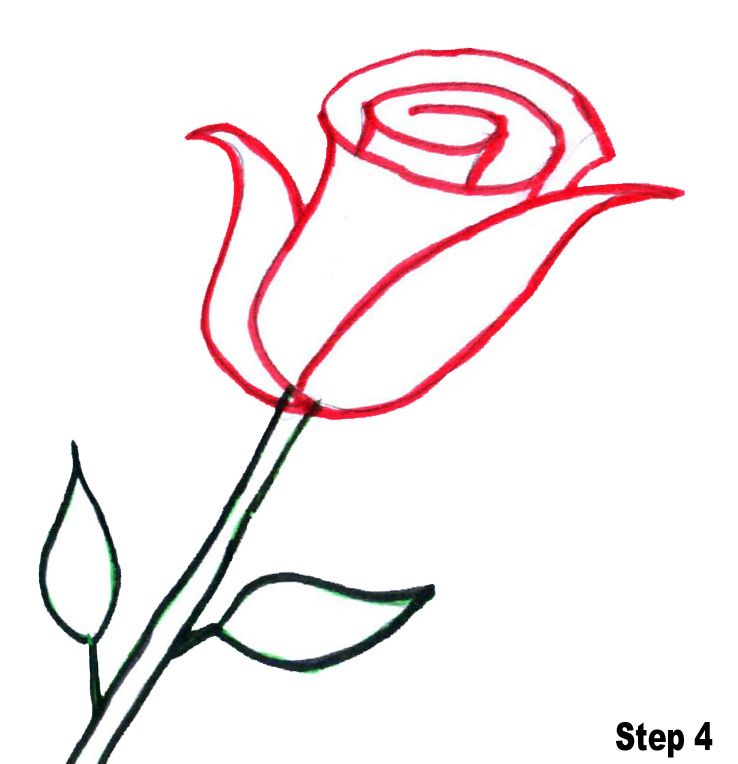 738x764 Bring Out The Artist In Them How To Draw Roses For Kids Artsy How - Easy Step By Step Drawing Of A Rose