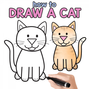 300x300 How To Draw A Cat - Easy Steps Drawing A Cat