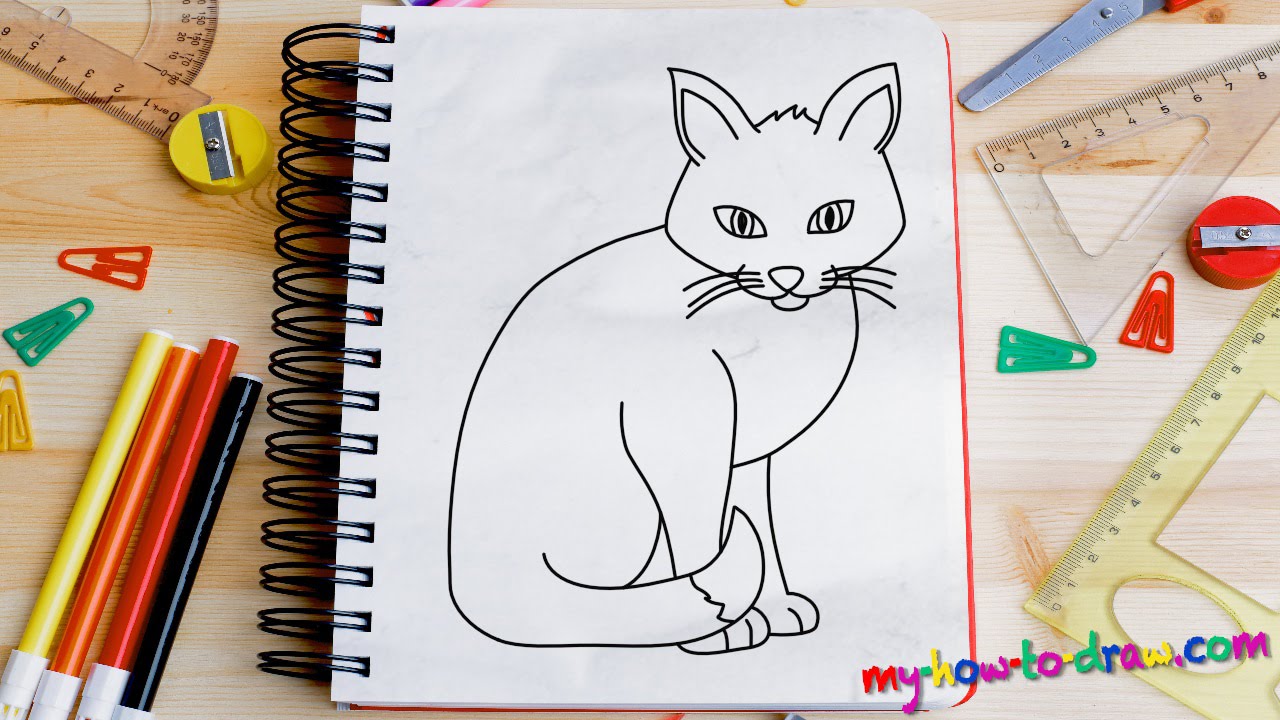 1280x720 How To Draw A Cat - Easy Steps Drawing A Cat