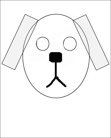 Drawing Simple Cartoon Easy Dog Drawing