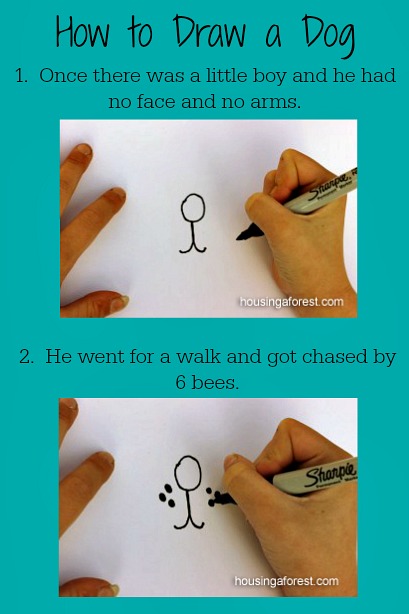 409x614 How To Draw A Dog Housing A Forest - Easy Steps Drawing A Dog