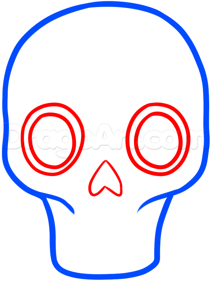740x987 How To Draw A Sugar Skull Easy, Step - Easy Sugar Skull Drawing