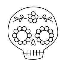 225x224 Simple Sugar Skull Template - Easy Sugar Skull Drawing