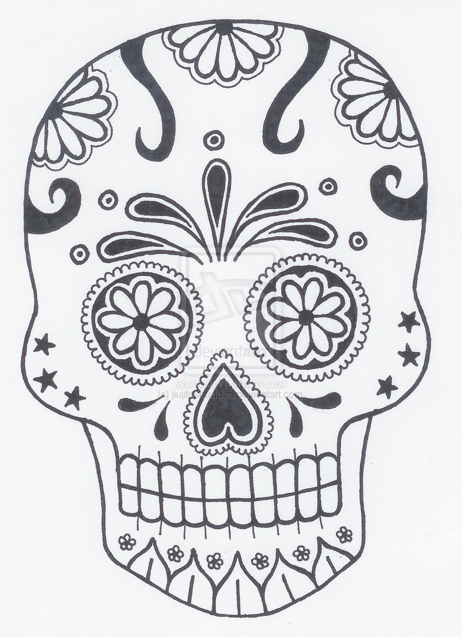 Easy Sugar Skull Drawing at Explore collection of