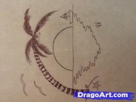 520x390 Step How To Draw An Easy Sunset - Easy Sunset Drawing