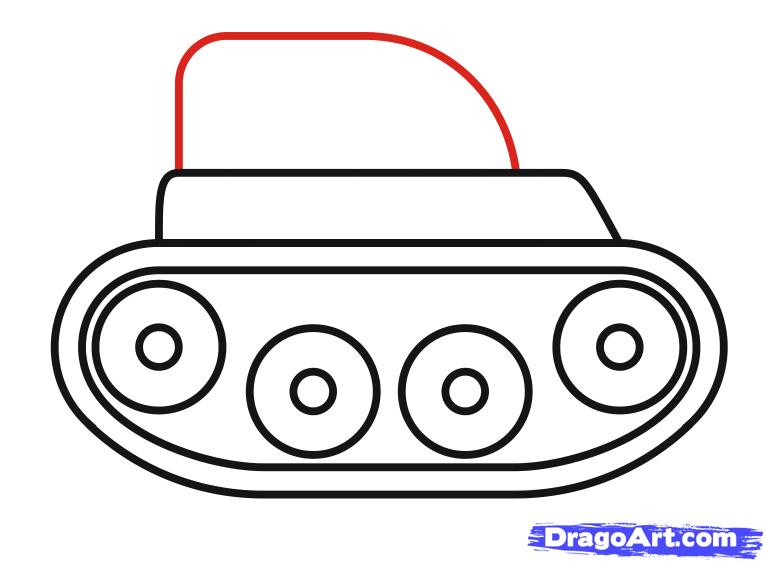 765x562 How To Draw A Tank For Kids, Step - Easy Tank Drawing