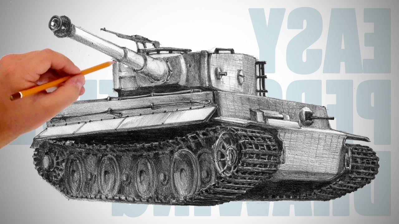 1280x720 Hd Tank Drawing How To Draw Easy Perspective Youtube Design - Easy Tank Drawing