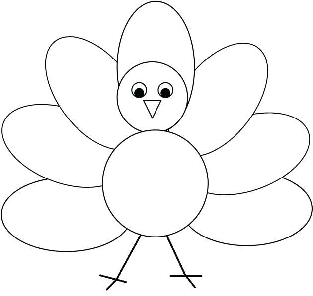 630x597 Easy Turkey To Draw Reduced Turkey Drawing Template Cute How - Easy Turkey Drawing