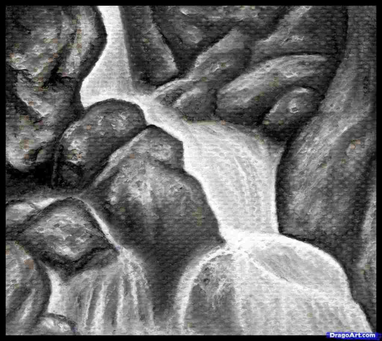 1272x1134 Hand Drawn Waterfall Drawings Easy - Easy Waterfall Drawing