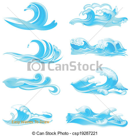 450x470 Easy Waves To Draw Waves Collection Easy To Edit Vector - Easy Wave Drawing