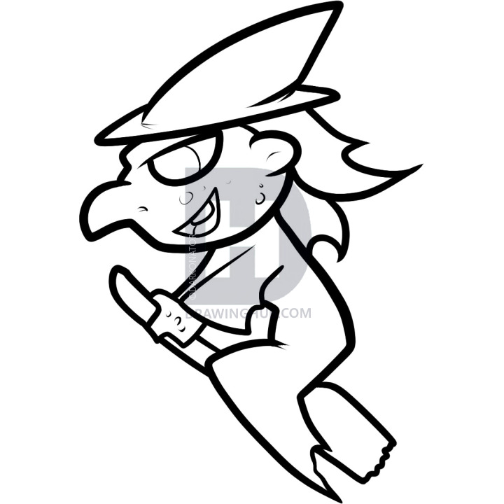 720x720 How To Draw A Witch For Kids, Step - Easy Witch Drawing