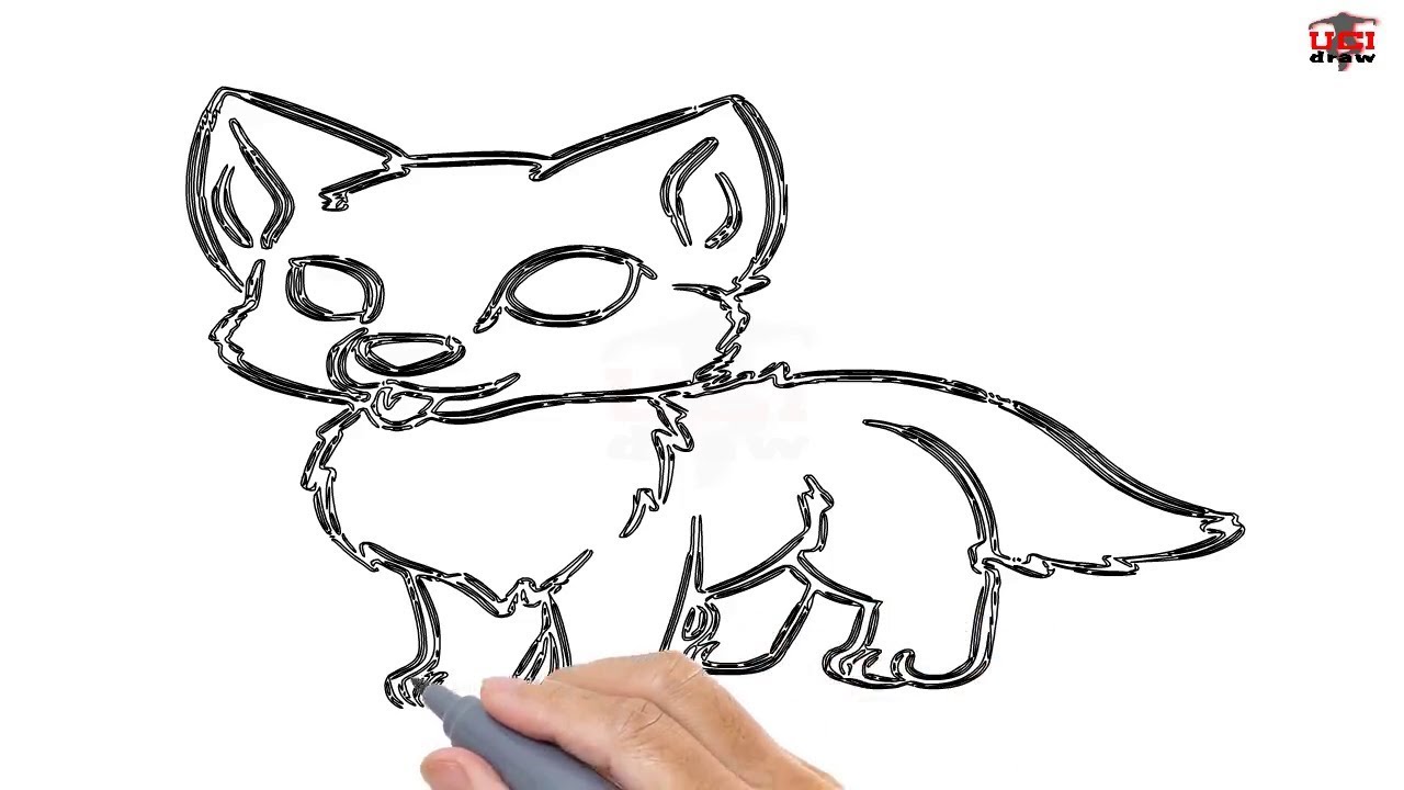 1280x720 How To Draw A Wolf Pup Easy Step - Easy Wolf Drawing Tutorial