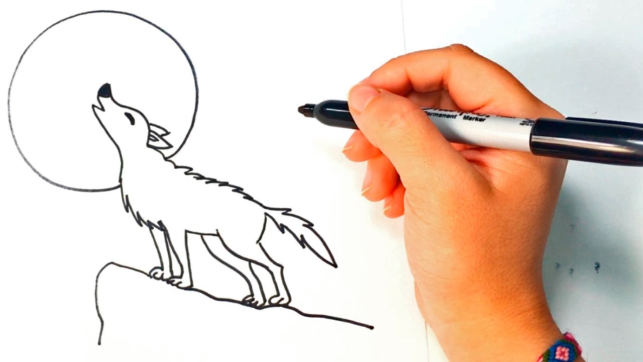 1280x720 How To Draw A Wolf For Kids Wolf Easy Draw Tutorial - Easy Wolf Drawing Tutorial