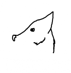 296x302 drawing printout how to draw an easy wolf head - Easy Wolf Head Drawing