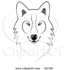 236x246 How To Draw A Wolf Face - Easy Wolf Head Drawing