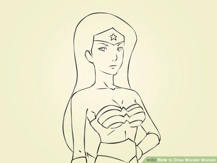 728x546 How To Draw Wonder Woman - Easy Woman Drawing