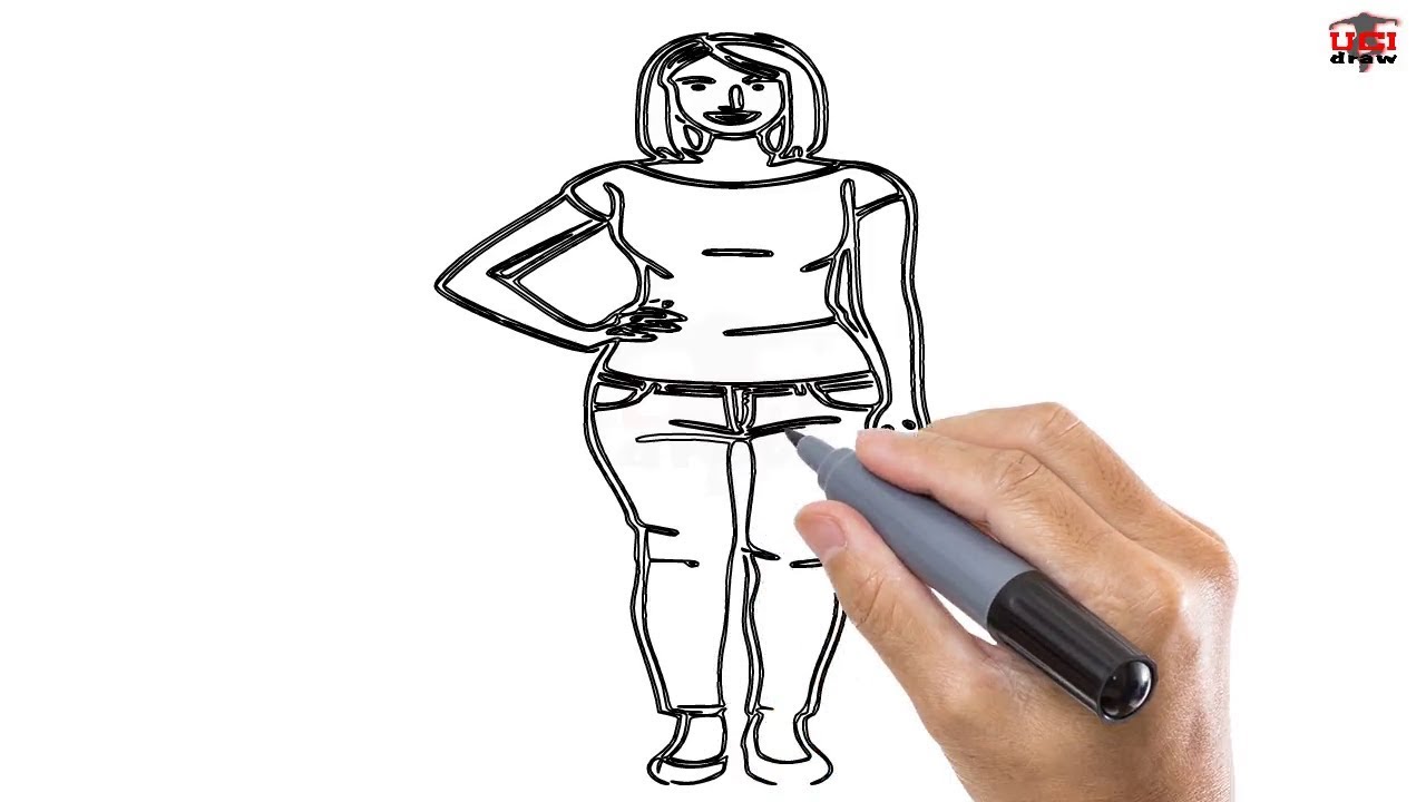 easy woman body drawing