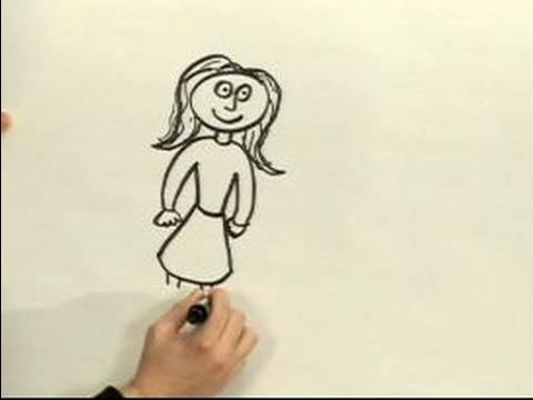 480x360 Easy Cartoon Drawing How To Draw A Cartoon Woman - Easy Woman Drawing