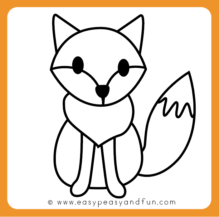 702x696 how to draw a fox - Eazy Drawing