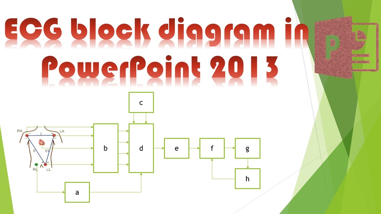 1280x720 powerpoint tutorial how to draw ecg block diagram in powerpoint - Ecg Drawing