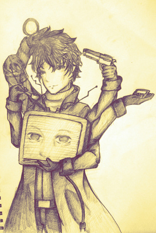 320x475 i was trying to draw fan art of a voacaloid song called echo - Echo Drawing