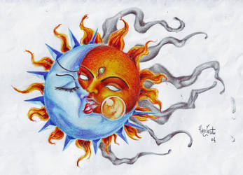 347x250 A Tattoo Drawing Eclipse - Eclipse Drawing