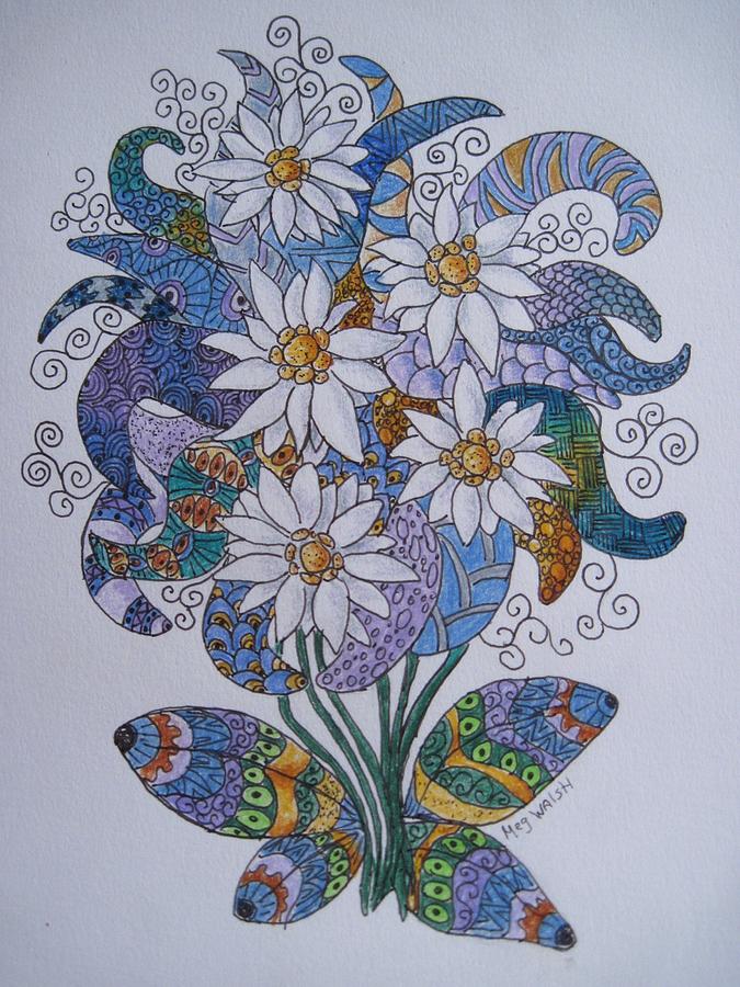 675x900 Edelweiss Drawing - Edelweiss Drawing