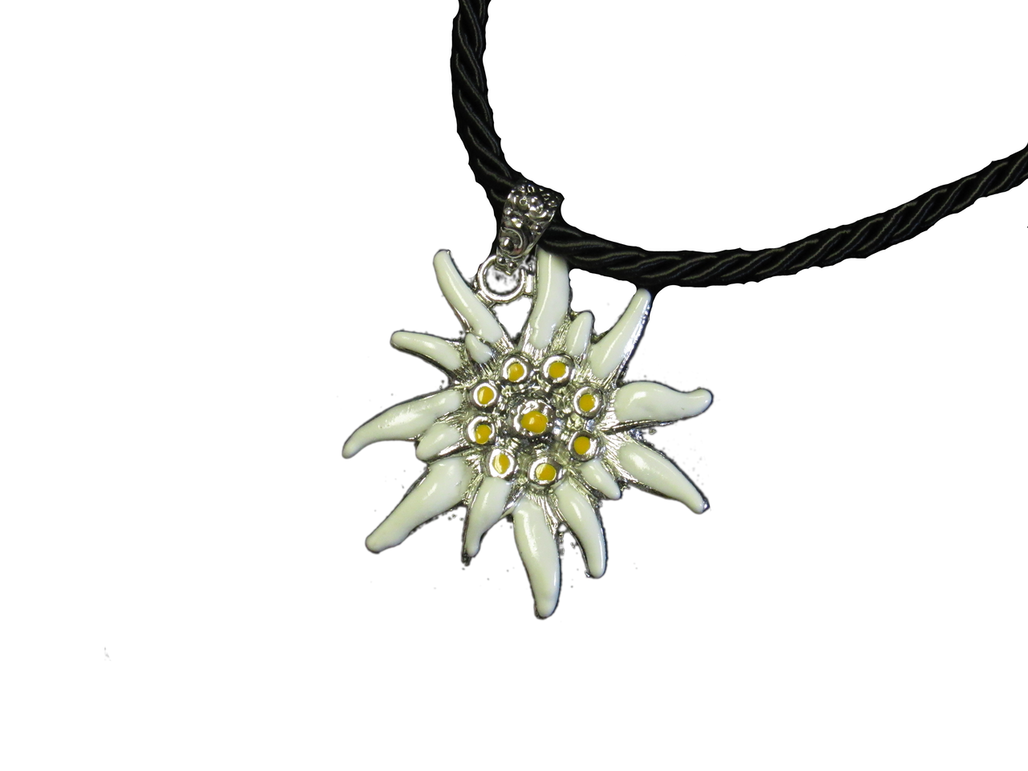 1028x771 large white edelweiss necklace, imported from germany - Edelweiss Flower Drawing