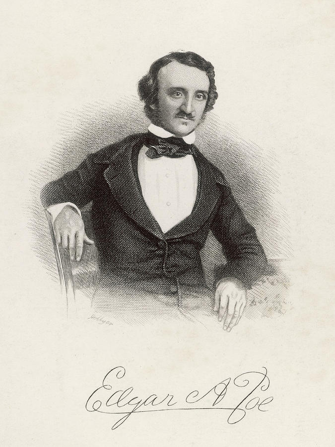675x900 Edgar Allan Poe American Writer Drawing - Edgar Allan Poe Drawing