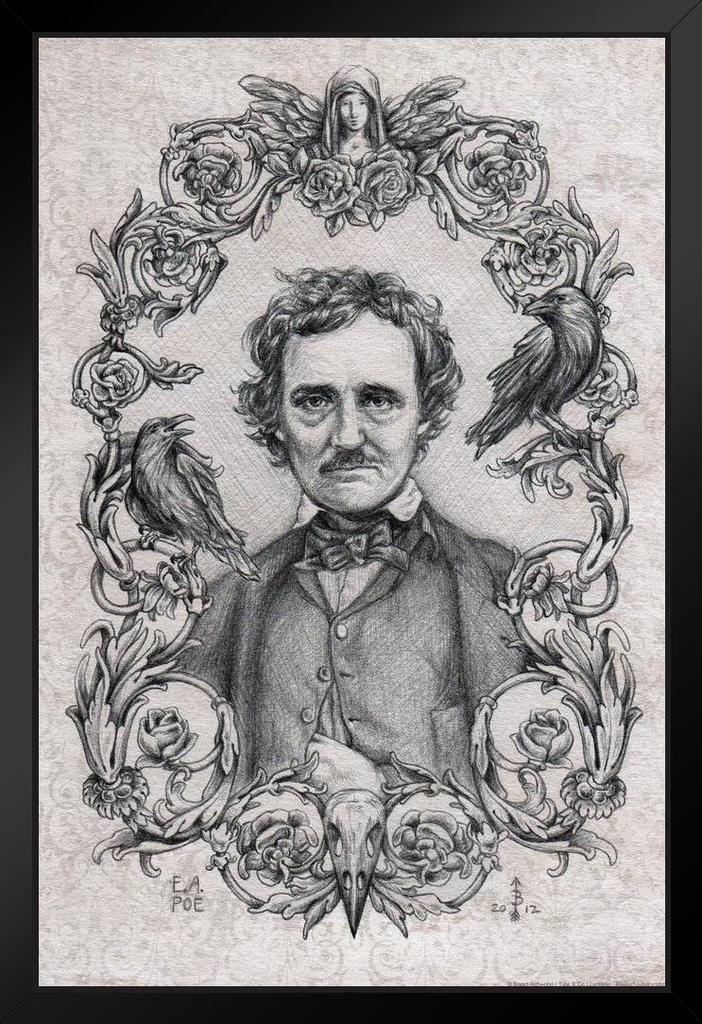 702x1024 Edgar Allan Poe Drawing - Edgar Allan Poe Drawing