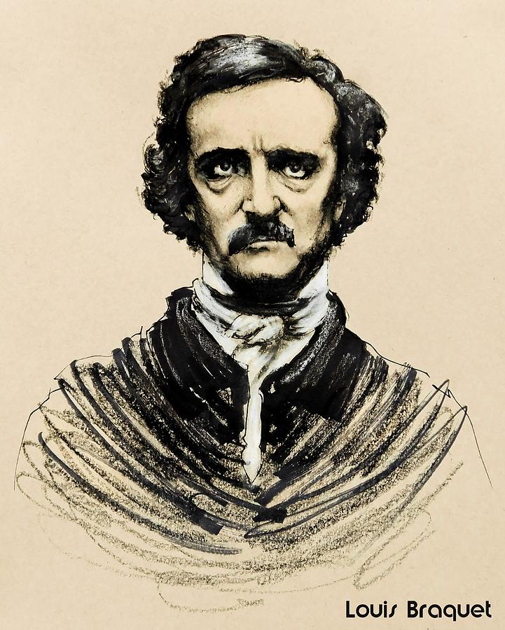721x900 Edgar Allan Poe Drawing - Edgar Allan Poe Drawing
