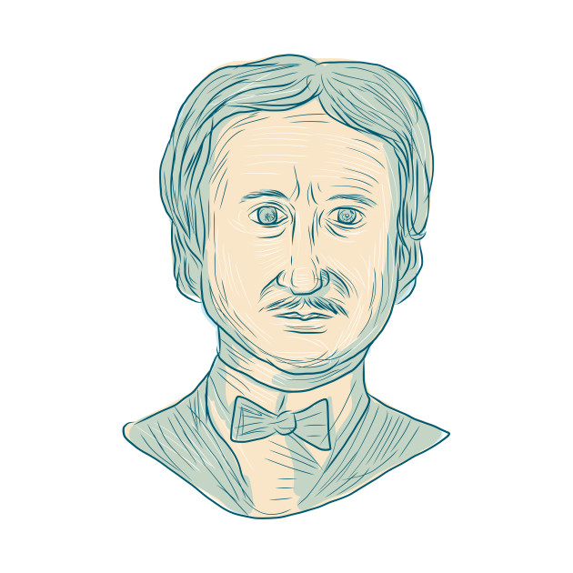 630x630 Edgar Allan Poe Writer Drawing - Edgar Allan Poe Drawing