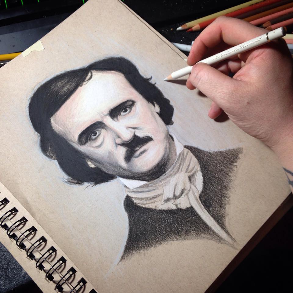 Edgar Allan Poe Drawing at Explore collection of