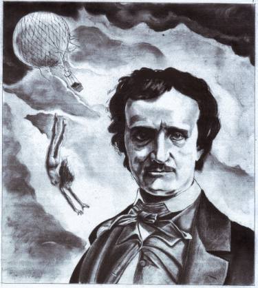 375x418 Study For A Portrait Di Edgar Allan Poe Drawing - Edgar Allan Poe Drawing