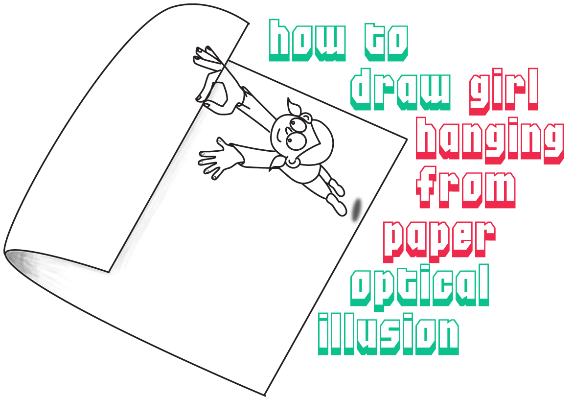 1173x811 how to draw a cartoon character hanging onto edge of curled - Edge Drawing