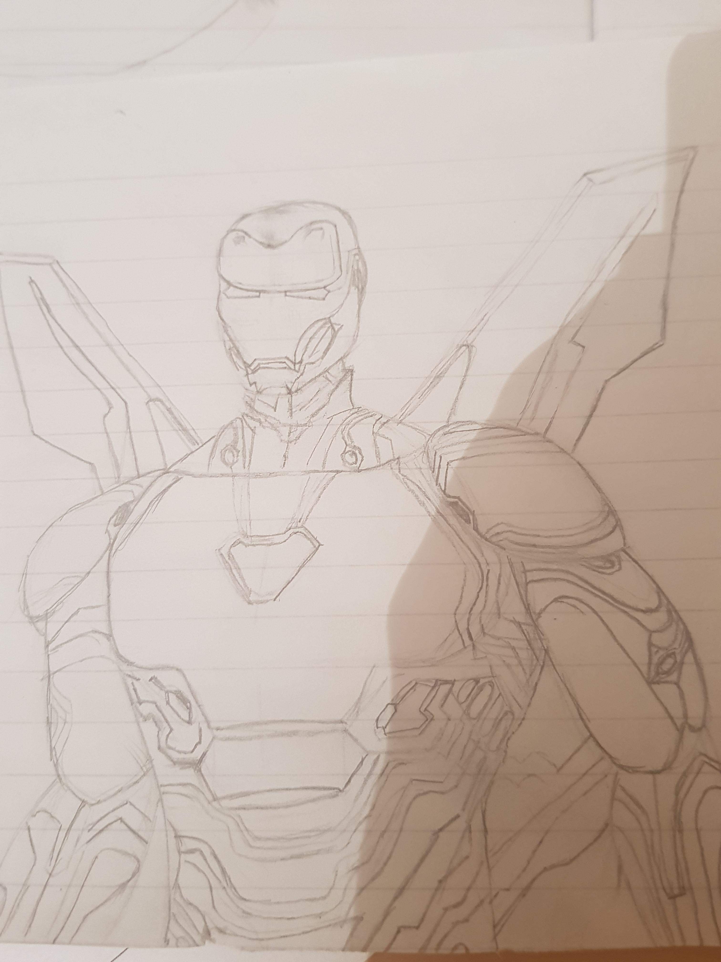 3024x4032 tried to draw the iron man bleeding edge armour infinitywar - Edge Drawing